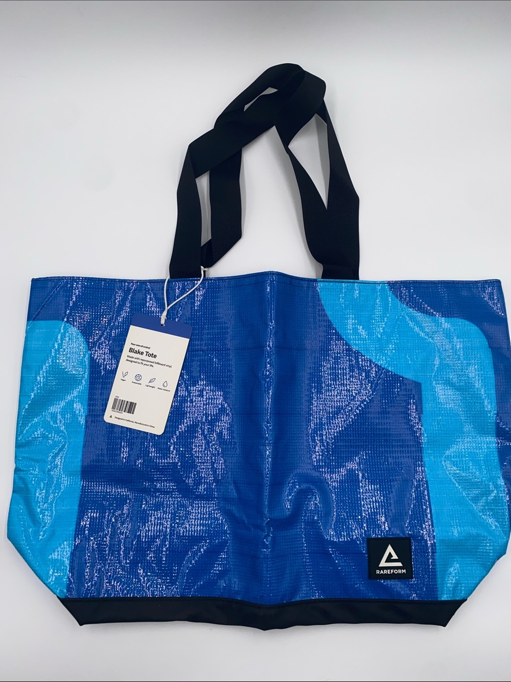 Rareform Blue Graphic Blake Tote with Black Straps